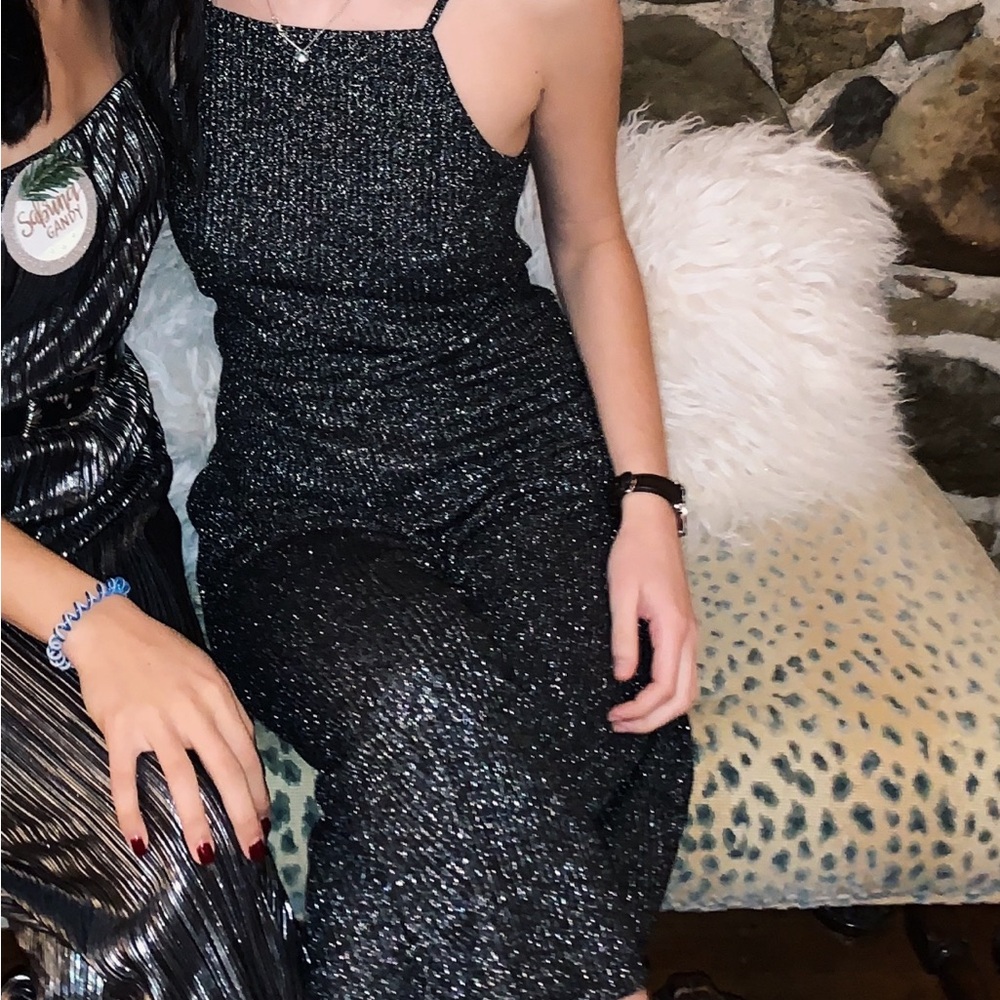 Black glitter jumpsuit size xs